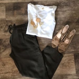 Sanctuary Olive Tercel crop pants